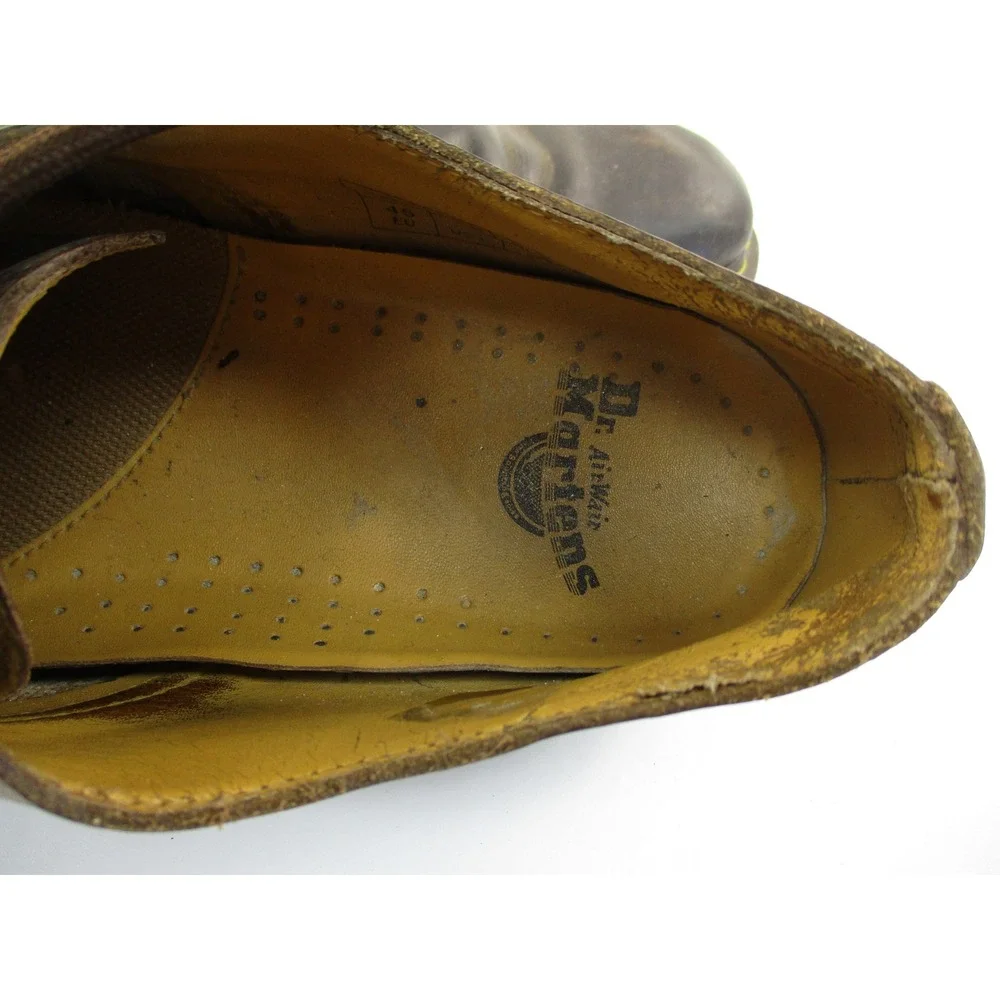 Dr. Martens Stanton Shoes Mens 11 Brown Leather 4-Eye Oxford AirWair Low Top
